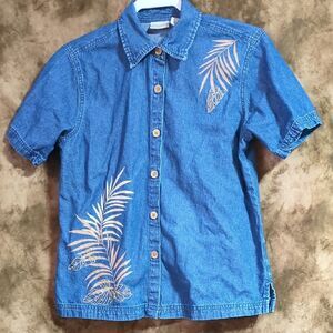 Erika Short Sleeve 100 Cotton Size Small Shirt Inv 432